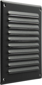 Vent Systems 6 x 6 Inch (Inner) - Pack of 2 - Black Vent Cover - Square Metal HVAC Return Air Grille with Mesh Screen - Register Wall Vent Duct Grill - Outdoor, Indoor, Crawlspace Exhaust Ventilation