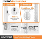 HOMEDANT 5 Tier Storage Shelves Adjustable Laminated Boltless Garage Metal Shelving Unit Heavy Duty Utility Rack Shelf Warehouse Pantry Closet Kitchen (10, (M) 35.9" W, White)