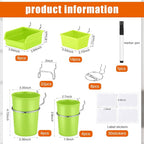 64 Pieces Pegboard Bins Pegboard Cups with Hooks and Loops Peg Hooks Assortment Organizer Accessory for Organizing Accessories Tools Storage Office Workshop Garage Workbench (Colorful)