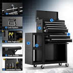 SILVEL 8-Drawers Rolling Tool Chest, Assembled Tool Box with Auto Locking System & Lockable Wheels & Sliding Drawers & Detachable Top, Tool Storage Cabinet for Garage Workshop