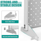 EVERHANGER Metal Pegboard Display Stand, Freestanding Tabletop Pegboard Display for Craft Shows & Fairs, 12"X16", 4pcs Gray