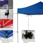 10'x10' Pop Up Canopy Tent Commercial Instant Shelter with Heavy Duty Roller Bag, 4 Canopy Sand Bags, 10x10 FT Lake Blue