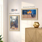 VCK 12x18 Picture Frame 5 Pack - Natural Oak, High-End Wood Poster Frames with Tempered Glass, Display 11x17 Photo with Mat or 12x18 without Mat, Art Gallery-Quality, Wall Hanging, Natural Oak