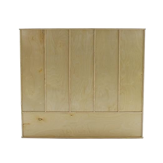 Factory Direct Partners 13141-NT Birch 5-Section Coat Locker with Bench, 5 Storage Cubbies and Coat Hooks - Natural