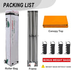 Eurmax USA Standard 10x10ft Patio Pop Up Canopy Tent for Outdoor Events Commercial Instant Canopies with Heavy Duty Roller Bag,Bonus 4 Canopy Sand Bags(Orange)
