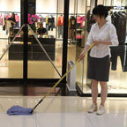 Commercial Industrial Heavy Duty Mop with Long Handle,58" Looped-End String Wet Cotton Mops for Floor Cleaning, 2packs