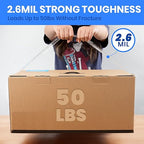 ADHES Packing Tape Shipping Tape Packaging Tape for Moving Boxes Heavy Duty Clear, 50M Length 4.8cm Width,2.6Mil Thickness