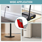 Floor Cord Cover Self Adhesive Cord Hider Floor Extension Cord Covers for Floor Power Cord Protector Cable Management Prevent Cable Trips Cable Cavity 0.51" W x 0.31" H (Light Grey Wood, 10Ft)