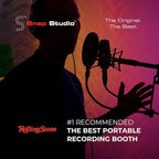 'Snap Studio' XL Portable Recording Booth | '#1 Vocal Booth' Rolling Stone | Record Crisp Dry Echo-Free Vocals at Home or On-The-Road | The Original & Best Studio Booth, Trusted By Singers & Voiceover