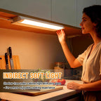 4 Pack 34" LED Under Cabinet Lighting Hardwired, 22W 1800LM 3CCT Adjustable (3000K/4000K/5000K), Plug-in Hardwired, Linkable Up to 10 Lights, 45° Rotatable Design