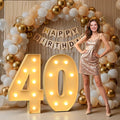 3FT Marquee Numbers 40, Large Light up Number 40 for Birthday Party Supplies, Sign, Backdrop, Happy 40th Birthday Decorations for 40 Years Old Women Men