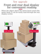660lb Industrial Platform Scale Floor Weight Computing Postal Scale Digital Large Scale LB/KG Perfect Foldable for Postal Luggage Shipping Mailing Weighing Double-Sided Display