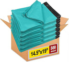 iMBAPrice 14.5x19 Inch Large #6 Teal Poly Mailers 500-Pack Color Poly Mailing and Packing Envelopes Bags, Self Seal Adhesive Waterproof and Tear Proof (Total 500 Bags)