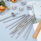 SUPERFINDINGS 20Pcs Outdoor Rv Rug Stakes Stainless Steel Spira Patio Mats Stakes Silver Outdoor Rug Holder Patio Rug Stake for Fixing Rugs Tents Tarps and RVs Mats Rv Camping Accessories