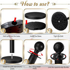 8PCS Black Stanchions Posts with 4PCS 5 ft Black Velvet Rope, Black Velvet Rope Stanchion Set Crowd Control Barriers, Stanchions and Velvet Ropes Red Carpet Poles for Party Supplies