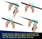 41-Inch High Elasticity Replacement Silicone Squeegee Strips, for Windows Glass Shower Door Cleaning, Durable and Easy to Install