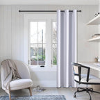 ChrisDowa Blackout Curtains 78 inches Long for Bedroom - Grommet Thermal Insulated Room Darkening Curtains for Living Room (1 Panel, Greyish White, 42 x 78 Inch)