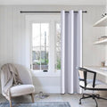 ChrisDowa Blackout Curtains 72 inches Long for Bedroom - Grommet Thermal Insulated Room Darkening Curtains for Living Room (1 Panel, Greyish White, 42 x 72 Inch)