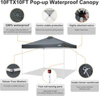 COBlZI 10x10 Pop Up Canopy Tent with 4 Removable Sidewalls，Waterproof Commercial Easy Adjustable Gazebo Tent with Air Vent, 4 Sandbags，4 Stakes & 8 Ropes（Tents for Party/Exhibition,Grey