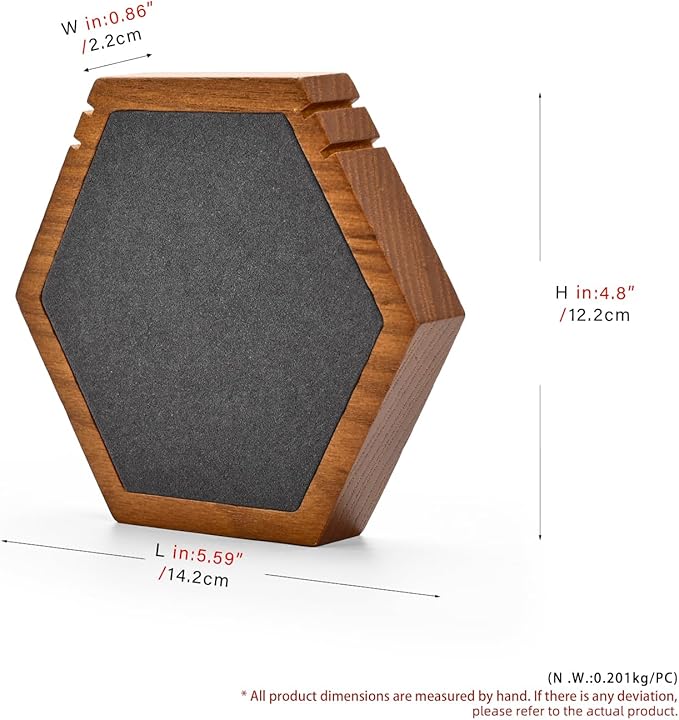 Solid Wood Hexagon Necklace Holder Stand Retail Hanging Jewelry Necklace Stand Display for Vendors(Grey)
