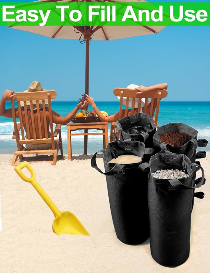 120LBS Extra Large Heavy Duty Canopy Weights Sand Bags for Ez Pop Up Canopy Tent Gazebo Outdoor Instant Sun Shelter Patio Umbrella, Upgraded 5 Full-Sized Magic Stick and 2 Nylon Handles, 4Pack