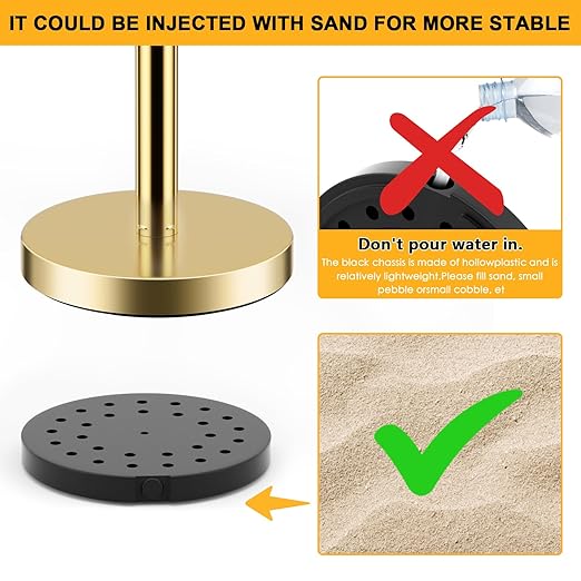 LOVMOR 6PCS Gold Stanchion Posts Queue, 38 Inch Red Velvet Rope, 5 FT Red Carpet Ropes and Poles, Crowd Control Barriers Queue Line Rope, Barriers for Party Supplies