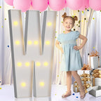 imprsv Light Up Letters, 4FT Marquee Letters for Birthday Wedding Engagement Party Decor, Large Marquee W for Party Decoration Arch Kit Decorations