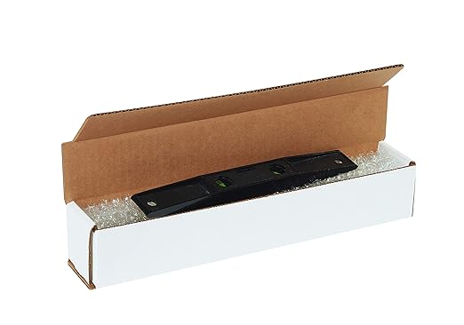 Box USA BM2662 Corrugated Mailers, 26" x 6" x 2" White (Pack of 50)