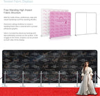 Custom Tension Fabric Banner with Stand Trade Show Backdrop Display, HD Printing Customize Online, Large Portable Trade Show Booth Display Banner for Business Pop Up Display Only Banner 7.5x7.5 FT