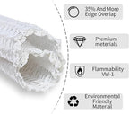 Cable Management Split Wire Loom Sleeve - Cord Hider & Protector for Desk, Pet Chew Proof, Wire Cover Organizer, Flexible Tube for Wires and Cables (3/16 Inch 25FT, White)