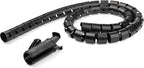 StarTech.com 2.5m (8.2ft) Cable Management Sleeve - 1.8" Diameter - Expandable Coiled Cord Organizer w/Cable Loading Tool (CMSCOILED4)
