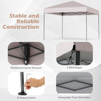 Tangkula 10x10 FT Pop Up Canopy, UPF50+ Portable Outdoor Tent with 8 Stakes, 4 Wind Ropes, Carrying Bag, Foldable Canopy Tent for Beach Party Event Camping