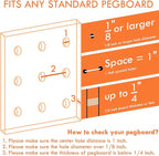 G.CORE Pegboard Organizer Accessories 18 Pack, Peg Board Hooks Assortment Organizer Accessory, Various Tools Storage Arrange System Kit for Garage Craft Workshop Workbench Hobby Office