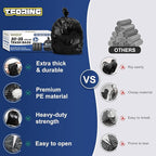 30-35 Gallon Trash Bags Heavy Duty 1.5 Mil - 35" x 37" 100 Count Large Black Garbage Bags 30+ Gallon Strong Plastic Trash Can Liners for Home Kitchen Commercial Lawn and Leaf