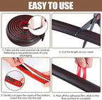 Floor Cord Cover Cavity 0.8"x0.37" Self Adhesive Cord Hider, 3.3FT Low Profile Cable Management, Extension Strip Protector for Wires, Prevent Cable Trips for Offices, Gyms, Exhibitions (Black Wood)