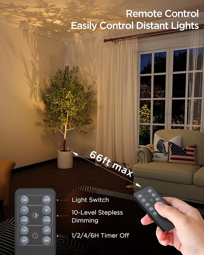 Spot Lights Indoor Led Spotlight: Rechargeable Battery Wireless Up Lights Indoor - Plants Tree Artwork Portrait Picture Display Accent Lighting for Home Decorators Homeowners Art Collectors(2 Pack)
