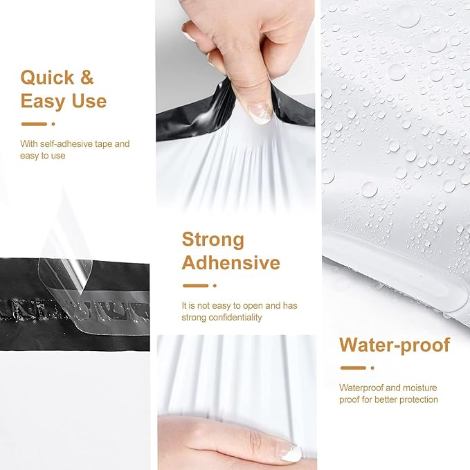 Metronic Poly Mailers 24x24 100PC White, Extra Large Shipping Bags Mailing Envelopes with Strong Adhesive, 2.5Mil Thick Mailers Poly Bags for Shipping, Mailing Bag Packaging Bag for Small Business