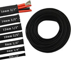 30ft PET Expandable Sleeving Wire Cable Sleeve (1/4", Black)