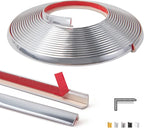 Art3d 20ft Outside Vinyl Corner Trim Peel and Stick for Tile and Wall Edges, Furniture Decoration Stainless Steel