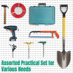 G.CORE 10 Pack Pegboard Hooks, Peg Board Tool Utility Hooks & Hangers Fit 1/4" Pegboards, Heavy Duty Metal Peg Board Shelving Hooks, Wall Organizers and Storage for Craft Room Garage Workbench Office