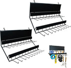 Century Drill & Tool, 2-tier pegboard rack space saver #03199 – perfect for garage organization, store garden equipment and tools, hanging crafts & jewelry, retail, product display (2 Pack)