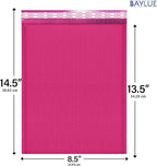 Hot Pink 8.5x14.5 Inch Poly Bubble Mailers #3 | Self Seal Large Padded Envelopes | Air Cushioned Bubble Mailer | Usable Size 8.5x13.5 | Waterproof Lightweight Mailing Shipping Bags | 100 Pack Bulk