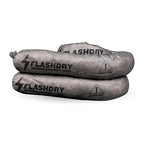Set of 2 Flashdry Portable Complete Spill Kits with Yellow Duffle, Bag Tag, 15 Spill Absorbent Pads, 2 3"x4' Sorbent Socks, Disposal Bags, Nitrile Gloves