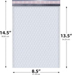 White Poly Bubble Mailers 8.5x14.5 inch #3 | Self Seal Padded Envelopes | Cushioned Bubble Mailer | Usable Size 8.5x13.5 | WaterProof | Lightweight mailing Shipping Bags | 100 Pack Bulk | Made in USA