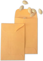 200PCS #3 Coin Envelopes 2.5x4.25 inches Brown Kraft Envelopes Classic Small Parts Gummed Flap for Coins, Cash, Credit Cards, Seeds