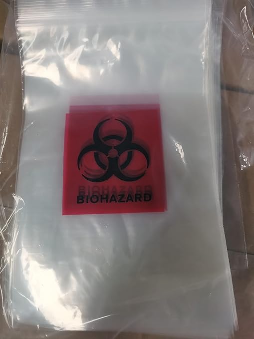 APQ Biohazard Specimen Bags, 6 x 8 Inch. Pack of 100 Clear Zipper Specimen Bags. 3 Wall Polyethylene Specimen Bag. 2 Mils Specimen Biohazard Bag. Biohazard Transport Bag. Biohazard Plastic Bags