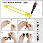 Nearockle 50Pcs Silicone Cable Ties Cord Organizer for Bundling Earphone, Phone Charger, Computer Cords, Reusable Cable Ties Wire Organizer in Home,Office,Kitchen,School (5 Colors)