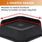 Bed Risers 2 inch, 3 inch, 4 inch, 6 inch or 8 inch Heavy Duty Furniture Risers, Up to 6000 Lbs L Shaped Design Bed Lifts Blocks for Couch Desk Sofa Table (Black, 2 Inch 4 Pack)