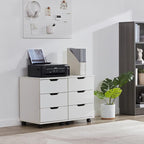Farini Mobile File Cabinet for Home Office, 3 Drawer Chest Wood, Drawers Unit for Under Desk, Storage Drawers Cabinet White