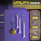 8-Drawer Rolling Tool Chest with Lock, Detachable Tool Cabinet Cart with Wheels, High-Capacity Mechanic Tool Organizer for Garage Workshop Warehouse Storage(Purple)